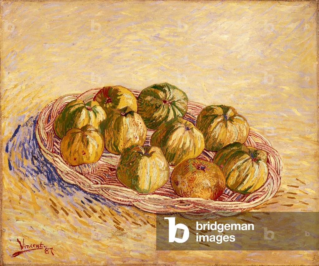 Image of Painting depicting Still Life, 1887 by Vincent van Gogh, b/w