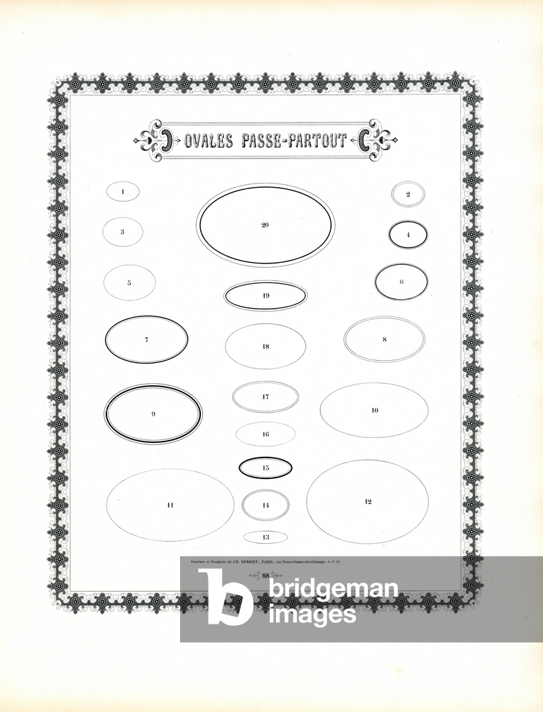 Ovale Passepartout-Rahmen (Druck)