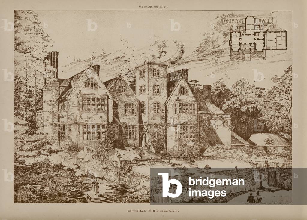 Image of Engraving depicting Shipton Hall (engraving) by English Artist