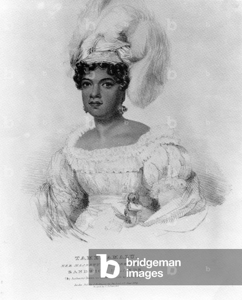 "Tamehamalu", 1824 di John Hayter, b/w