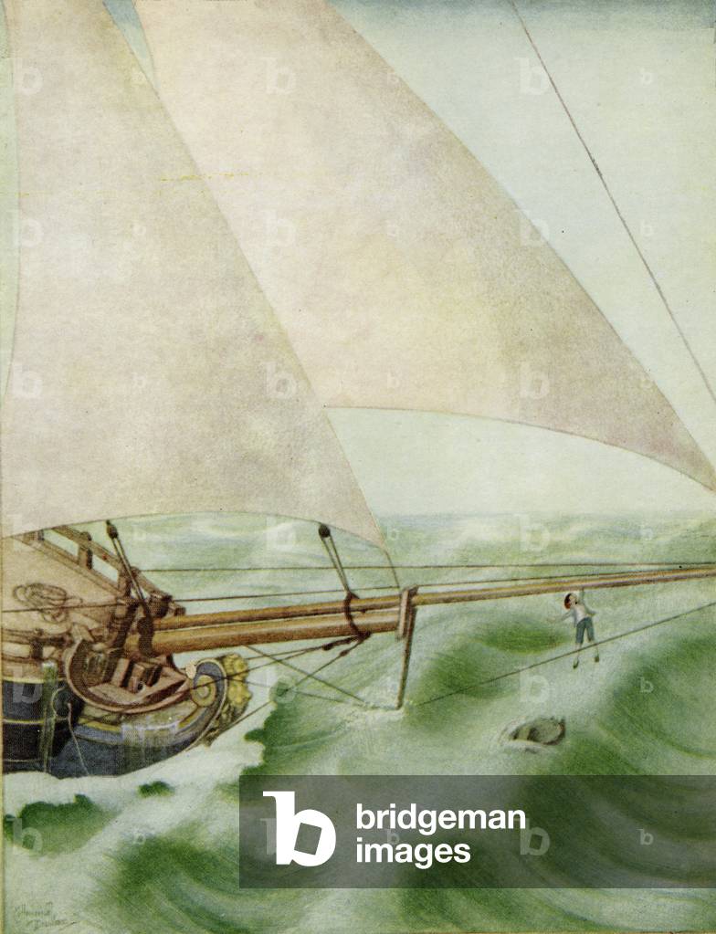 Image of Print depicting Robert Louis Stevenson 's Treasure Island 1927 by Edmund Dulac