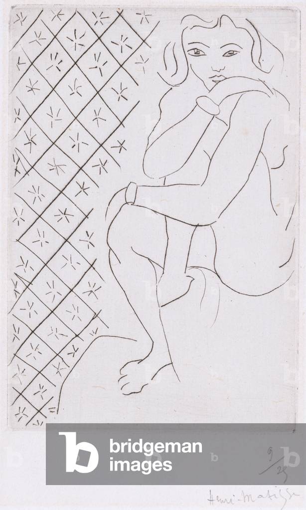 Seated Odalisque, 1929 (drypoint)