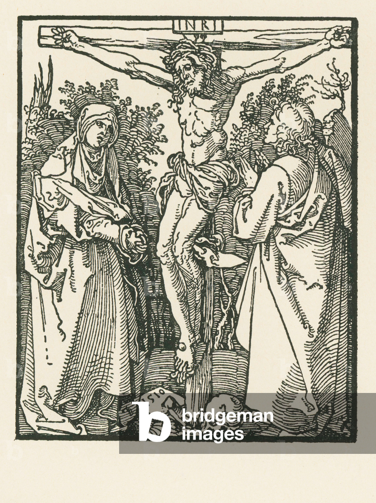 Image of Christ on the Cross with Virgin Mary and Saint John, by Dürer ...