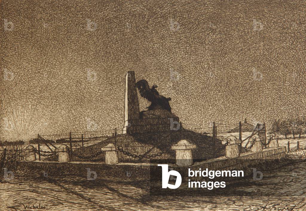 "Das Denkmal für die Franzosen auf der Straße nach Genappe" 1915 von Alexandre Toupey