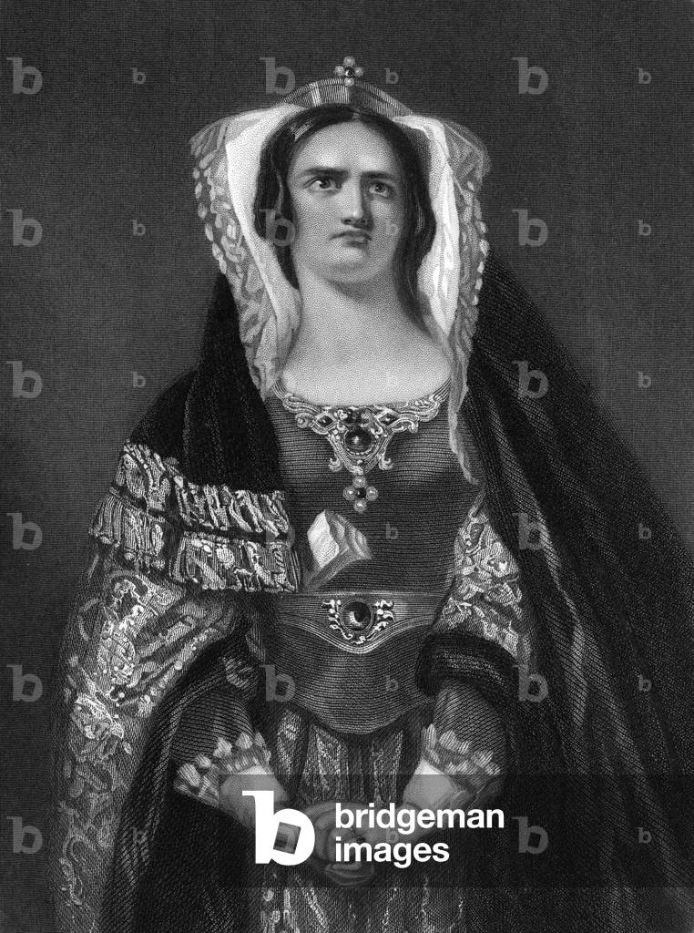 Bild von Gravur "Lady Macbeth" 1839, b/w
