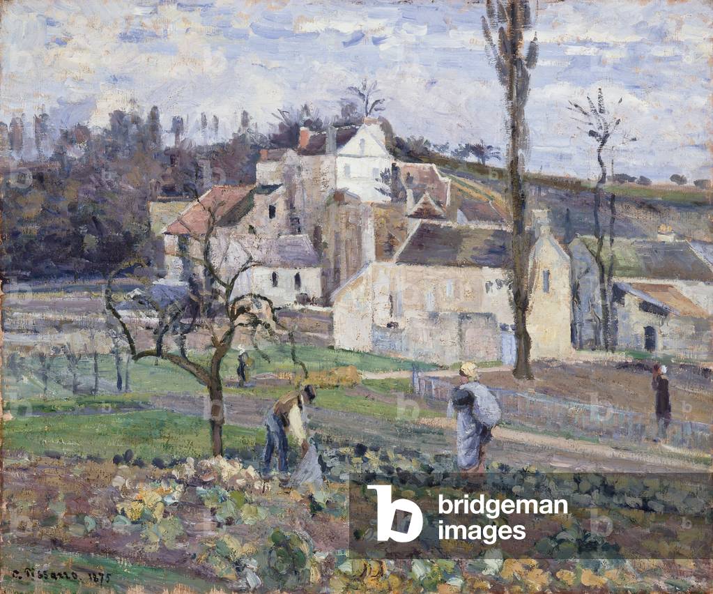 Bild von Gemälde "Kohl Patch in der Nähe des Dorfes", 1875 von Camille Pissarro