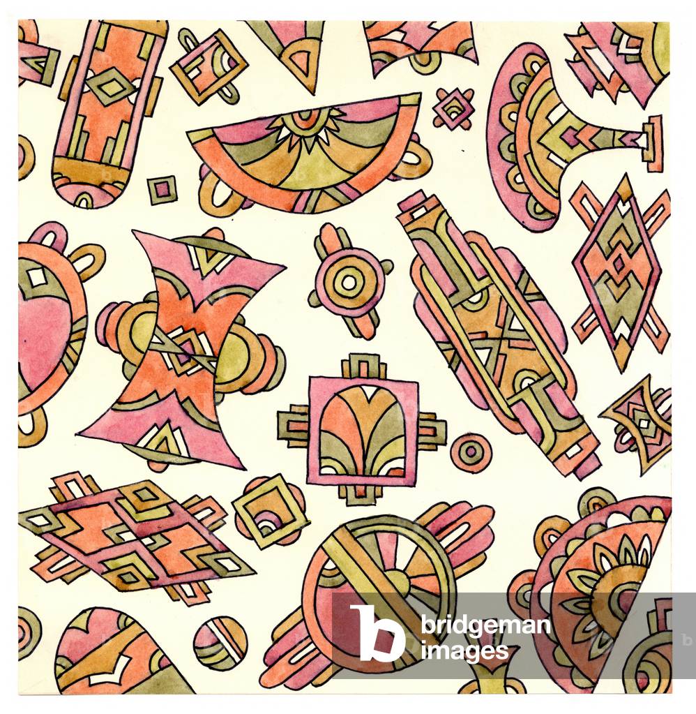 Image de Peinture représentant Dessins textiles 1958 par Barry Daniels