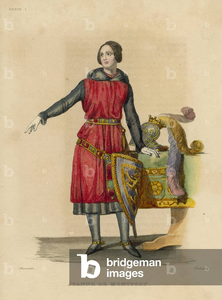 Jeanne de Montfort (incisione colorata)