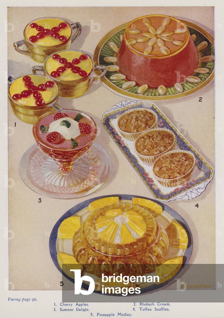 Desserts (colour litho) by English Artist