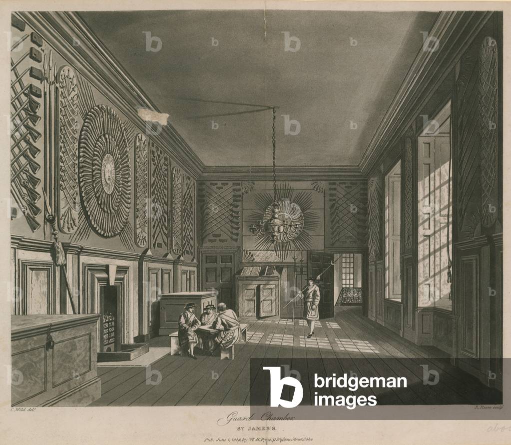 "Guardia Camera in St James's Palazzo (incisione)" di English School