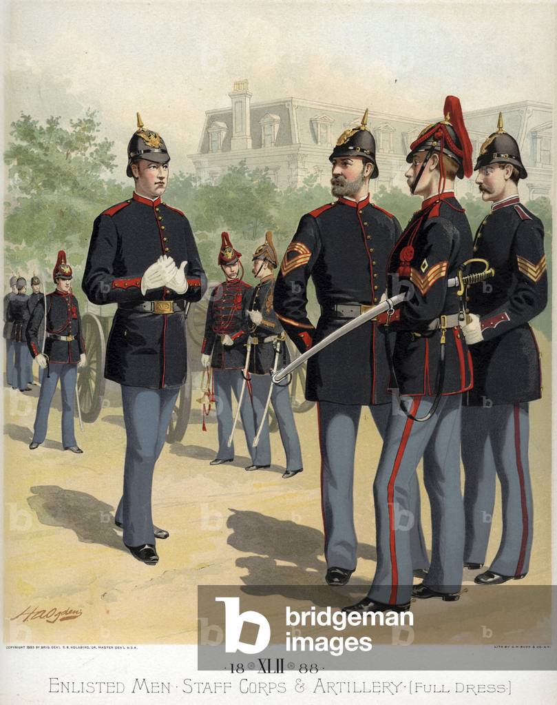 United States Army, Enlisted Men- Staff Corps and Artillery 1888