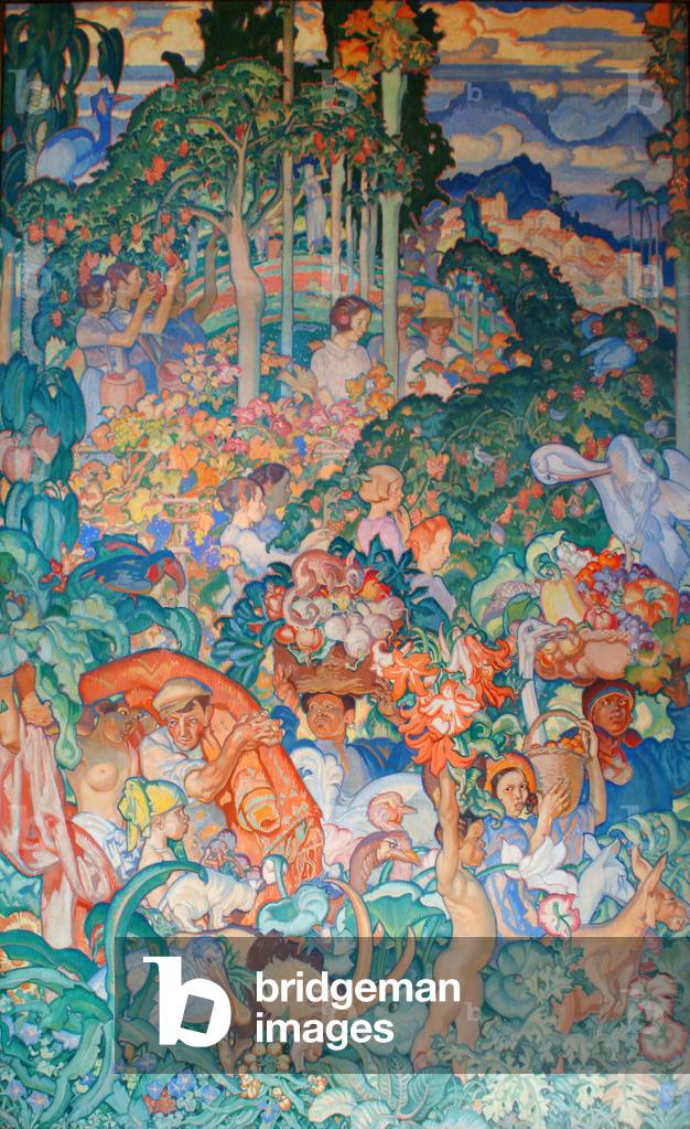 British Empire Panel 5, um 1930 (Öl auf Leinwand)