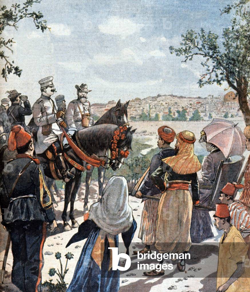 Immagine di Stampa "Guglielmo II a Gerusalemme" 1898 di French School