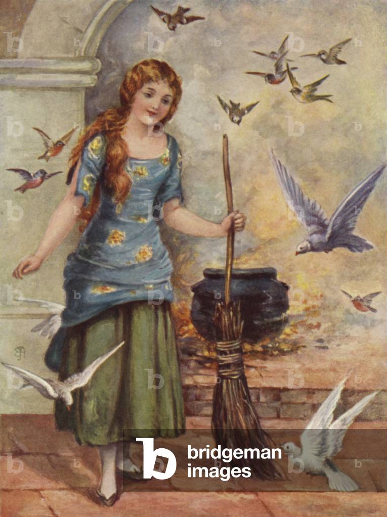 "Cinderella (Farblitho)" von Ada Leonora Bowley