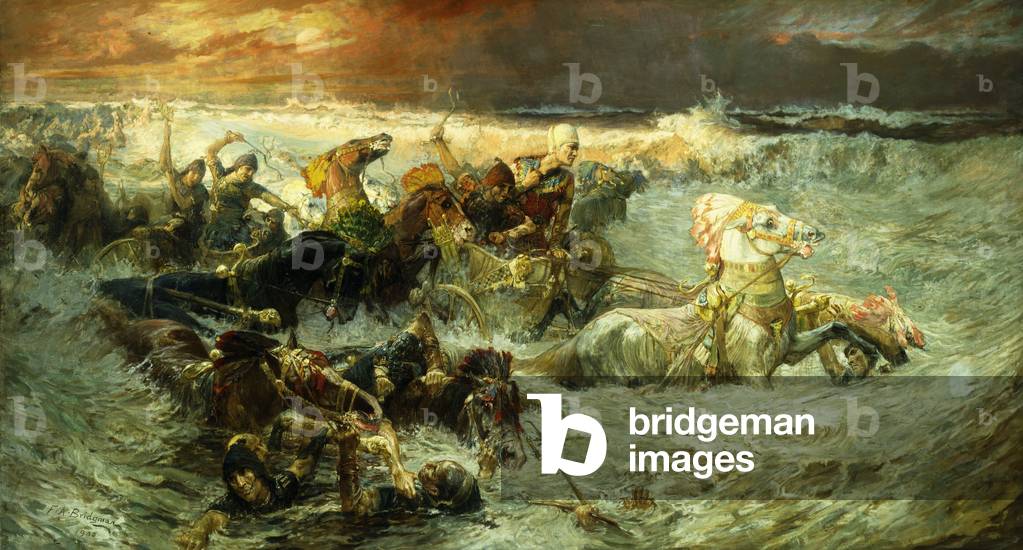 Immagine di Dipinto "la riunione di dopodomani acque 1900 (olio su tela)", 1900 di Frederick Arthur Bridgman
