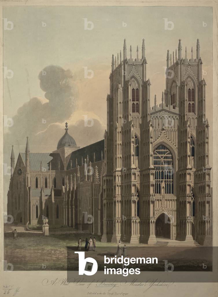 "Figuren stehen am westlichen Ende von Beverley Minster"