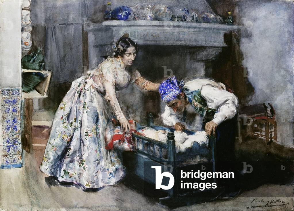 Attenzione a non svegliarlo; Cuidado, No le Despiertes, (matita e acquerello)