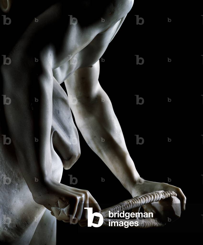 Immagine di Scultura "Barocco - Scultura: David che libera la fionda - Particolare - Galleria Borghese" 1623 d
