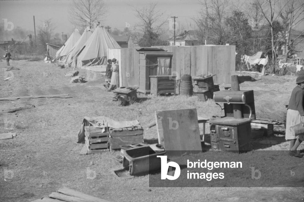 Image of Flood refugee encampment at Forrest City, Arkansas, c.1937 (b