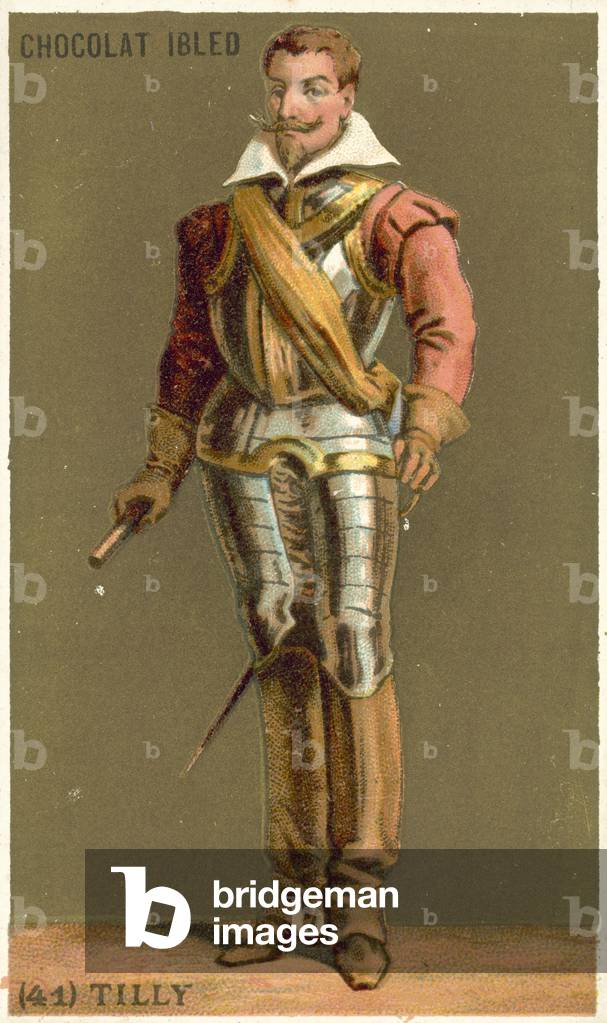Johann Tserclaes, comte de Tilly, général flamand du Saint-Empire romain (chromolitho)