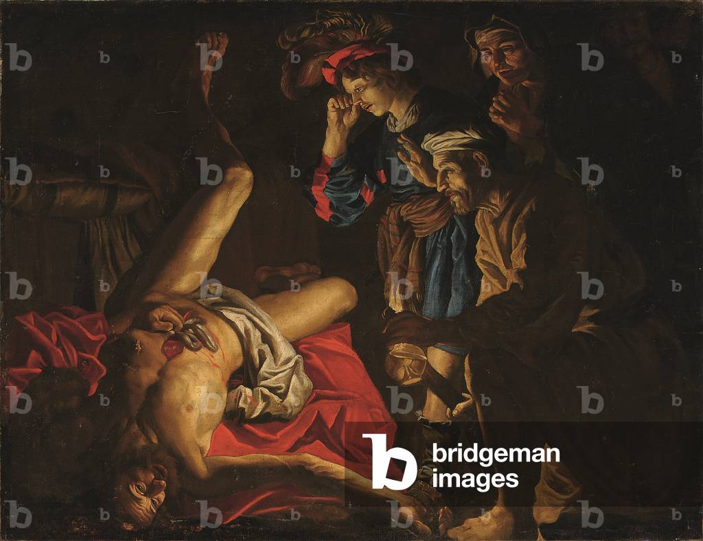 Bild von Gemälde "Der Tod von Cato (Öl auf Leinwand)" 1601 von Stomer
