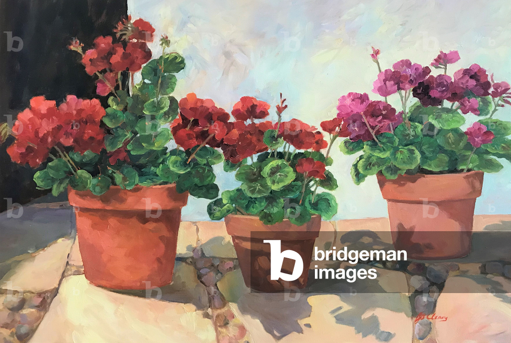 Image de Peinture représentant Geranium Series 1 1990 par Barbara Cleary