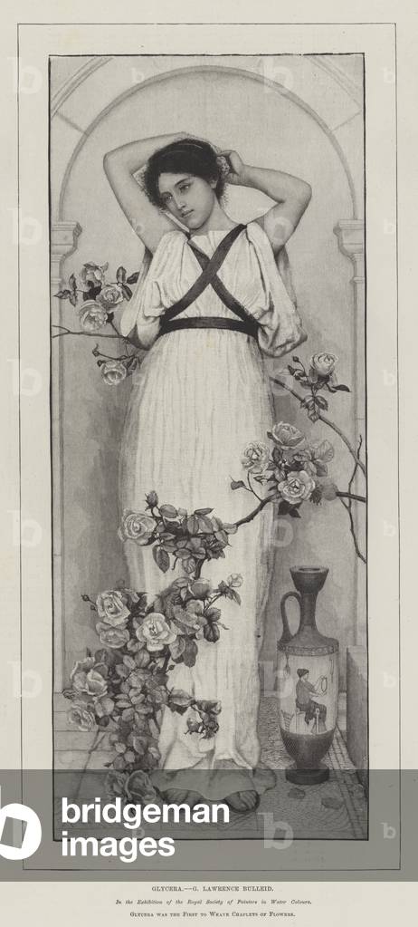 "Glycera (Gravur)" 1896 von George Lawrence Bulleid, b/w