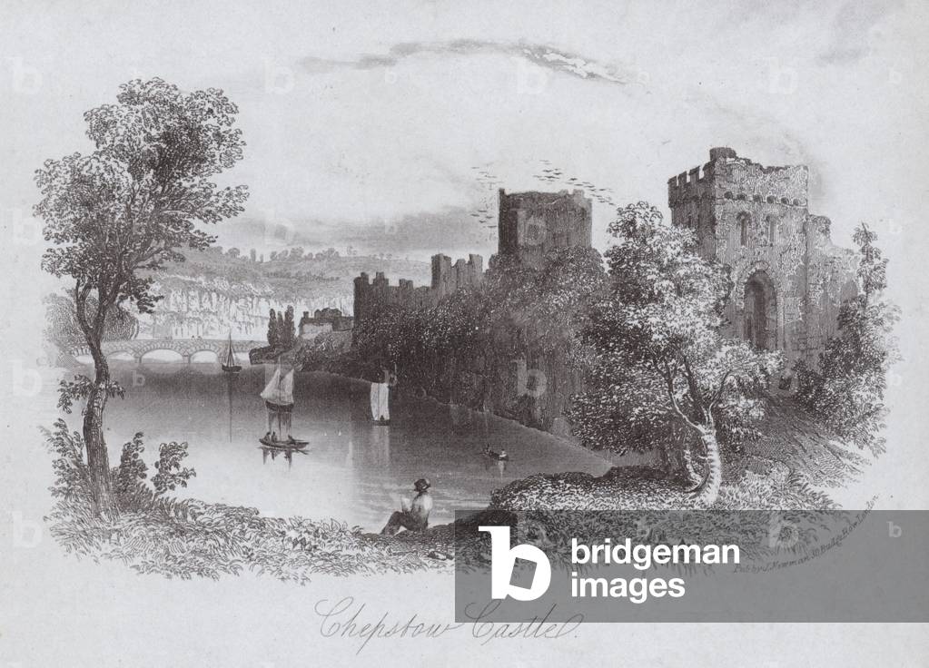 "Castello di Chepstow (incisione)" di English School