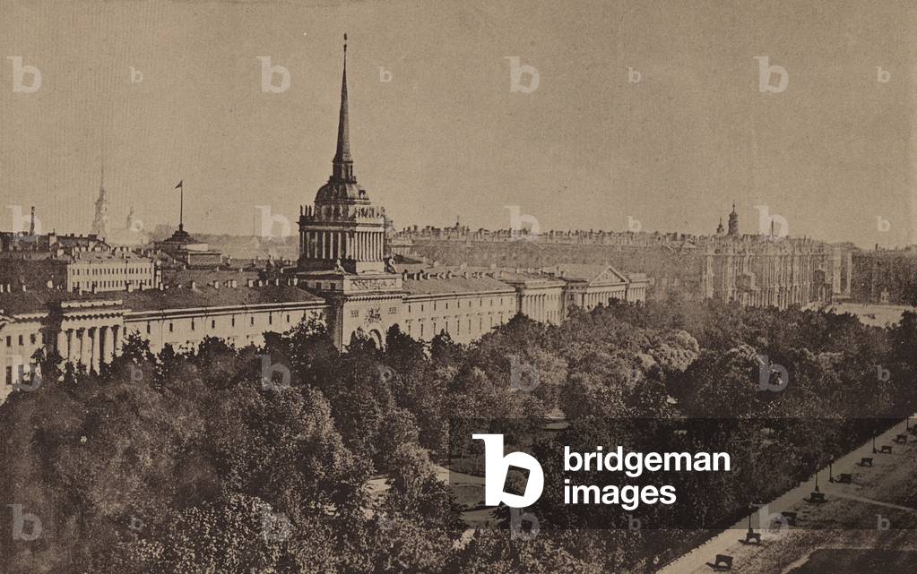 Image de Photographie représentant Saint-Pétersbourg : L'amiralité (photo n/b) 1890 par Russian Photographer