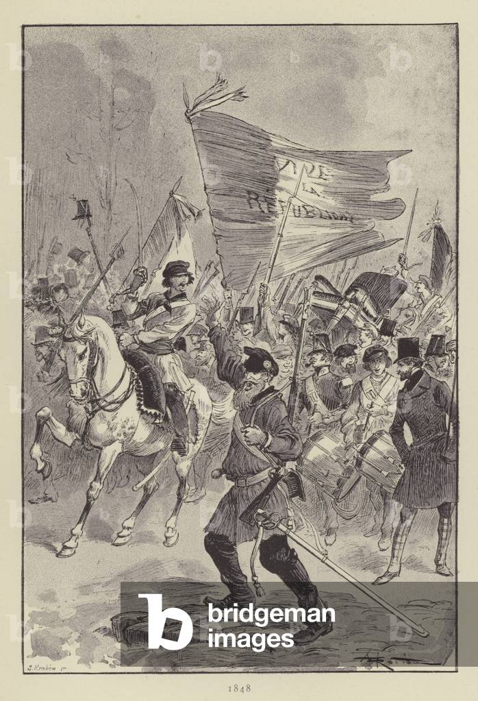 Bild von Druck "1848 (Lito)" von Albert Robida, b/w