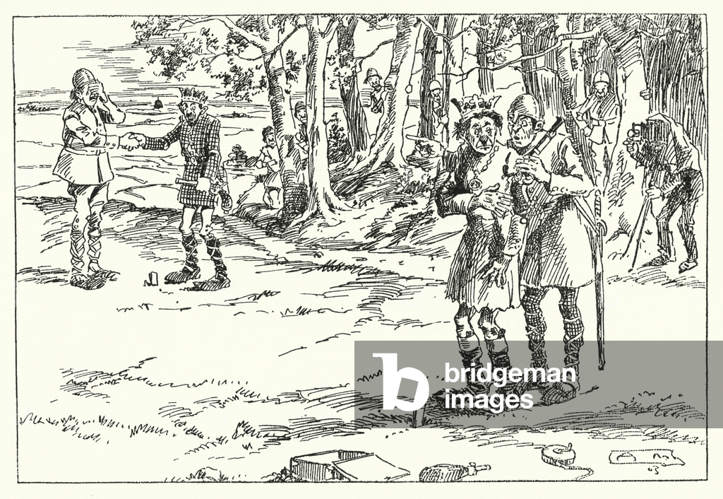 AD 1013, Ein berühmtes Duell (Litho)