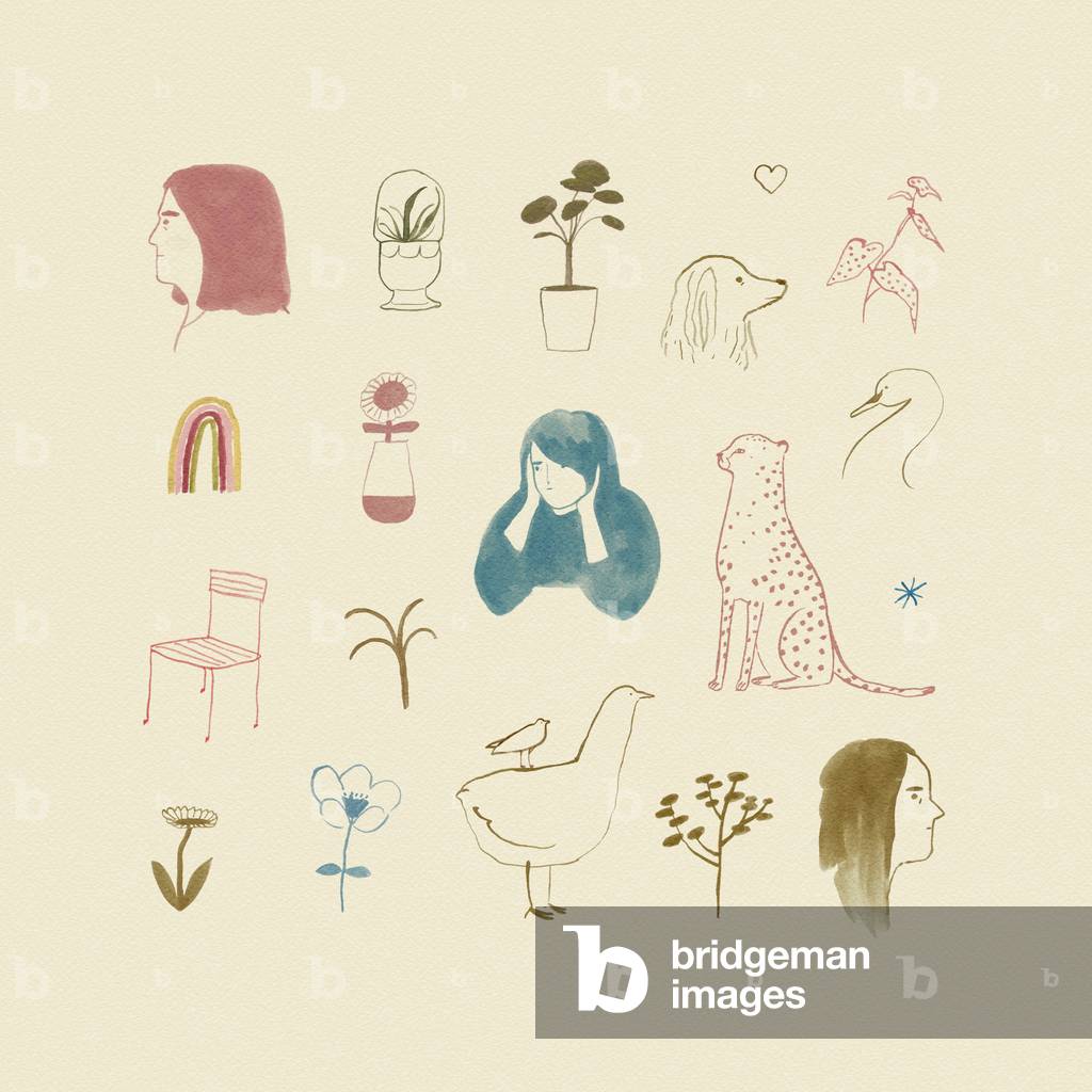 Image of Drawing depicting Little thoughts 2020 by Léa Le Pivert