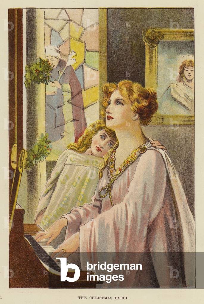 "Das Weihnachtslied (Farblitho)" 1801 von English School