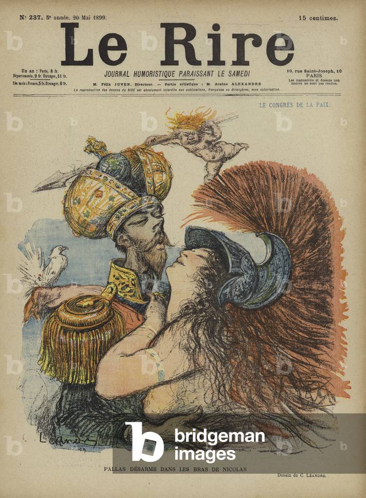 Zar Nicola II di Russia, Illustrazione per Le Rire (color lito)