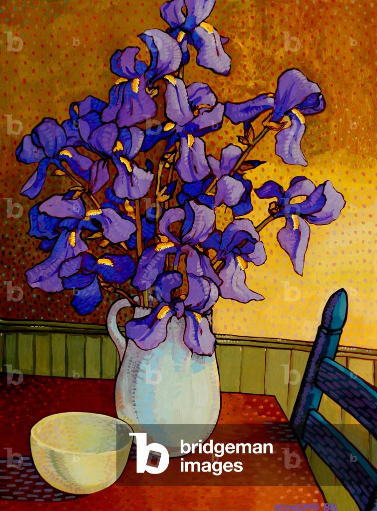 Iris Vase, 1992 (casein)