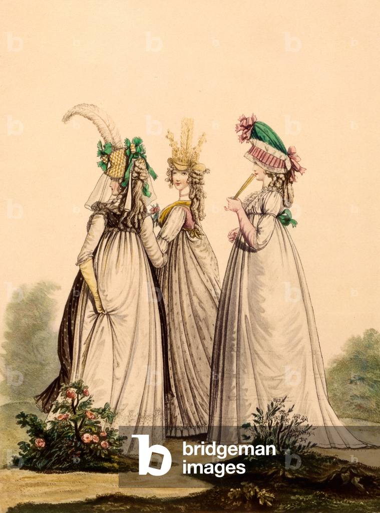 Bild von Gravur "Ladies in Day wear - 'Modes Anglaises'", 1795 von French School