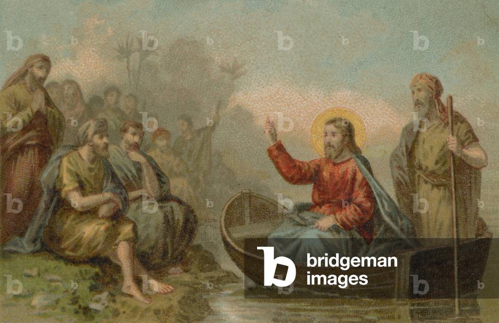 Episode from life of Jesus Christ (chromolitho) by French Artist
