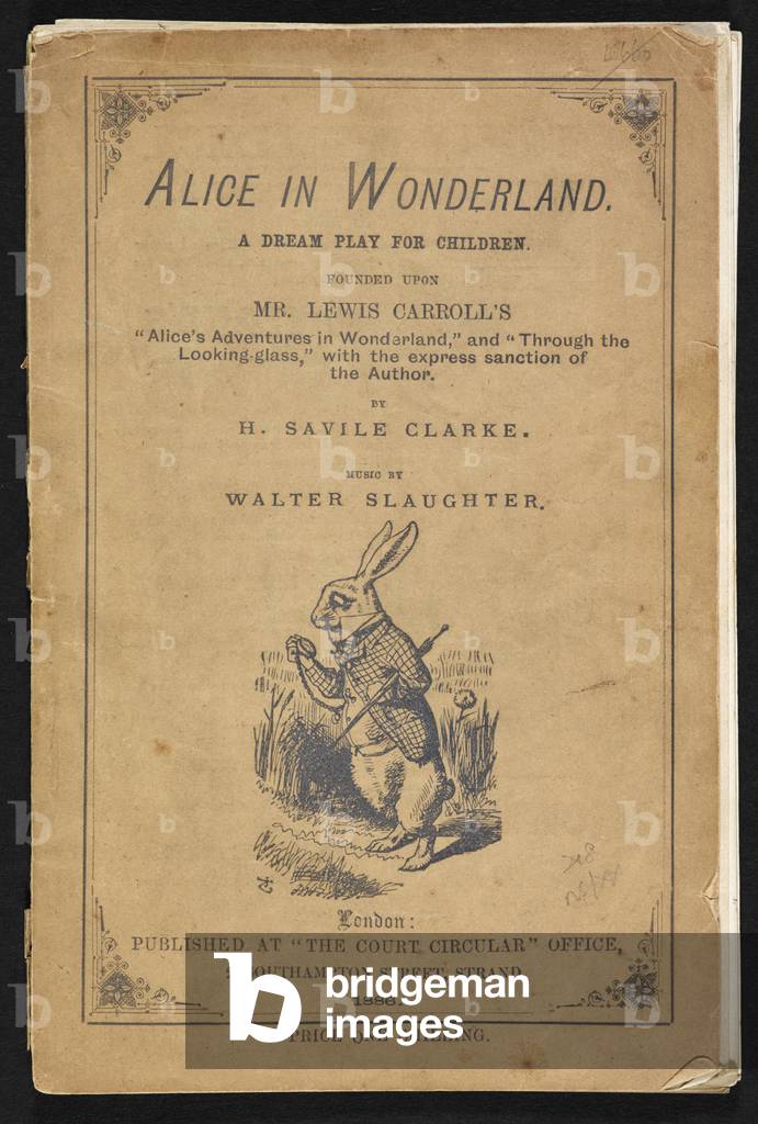 Immagine di Libro "frontespizio di Alice nel Paese delle Meraviglie" 1886 di English School