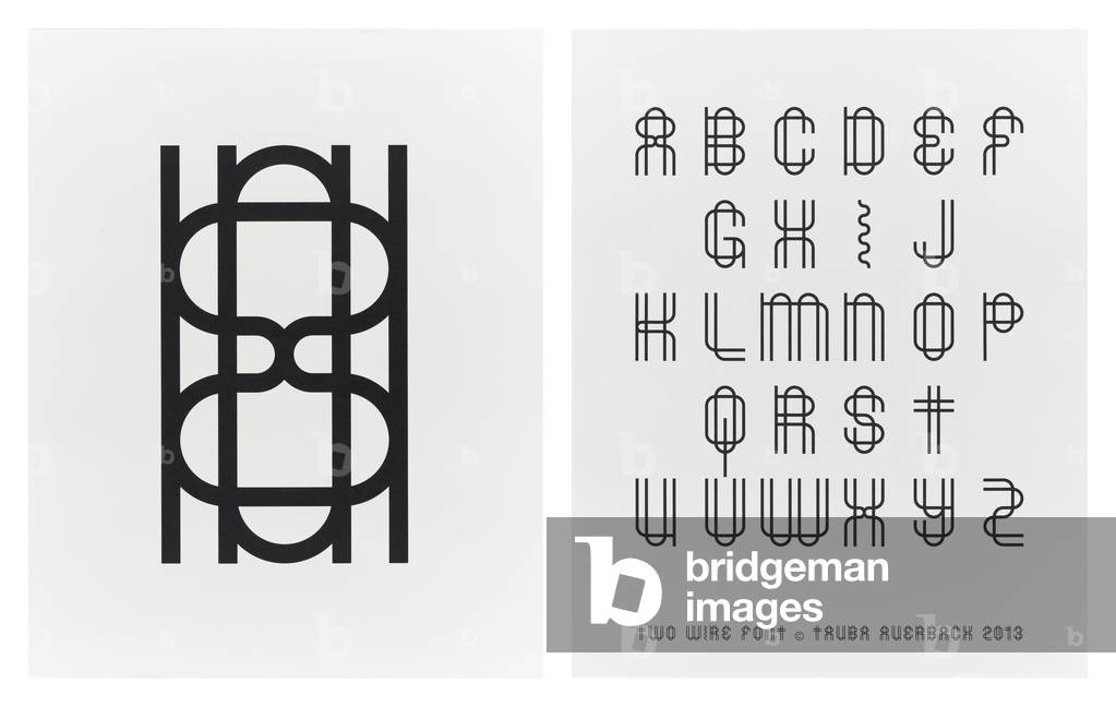 Two Wire Type specimen poster, 2013 (screenprint)
