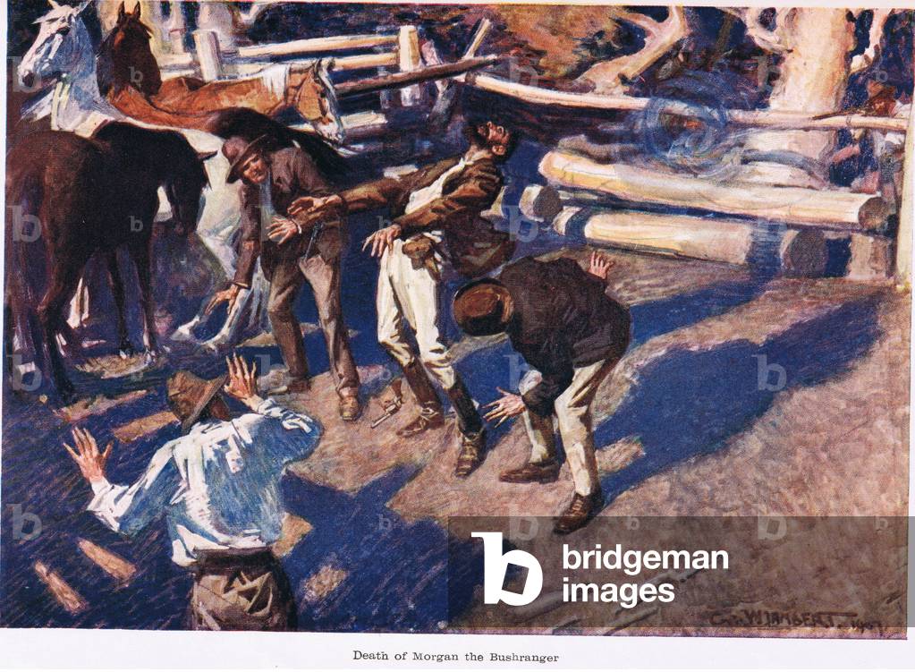 "Morte di morgan il bush ranger (colore lito)" di George Washington Lambert