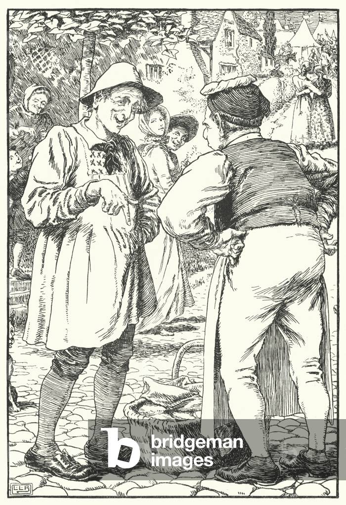 "Simone semplice (incisione)" di Leonard Leslie Brooke, b/w