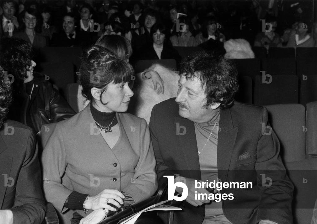 Jacques Fabbri con la moglie Claudine Colas all'Olympia di Parigi alla Premiere di Patricksebastien 1980 (foto
