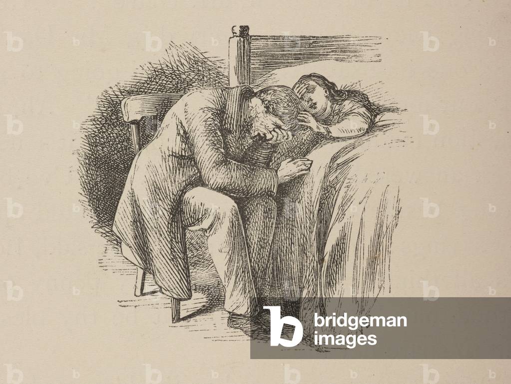 Eine Illustration aus Jessicas erstem Gebet, 19. Jahrhundert