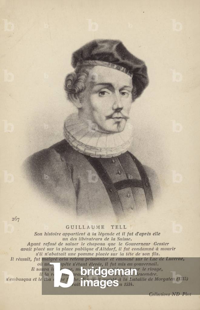 Image of Print depicting William Tell (litho) 1801 by French Artist, b/w