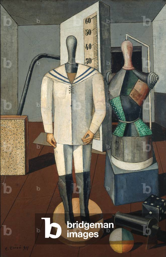 Image de Peinture représentant Mère et Fils 1917 par Carlo Carra