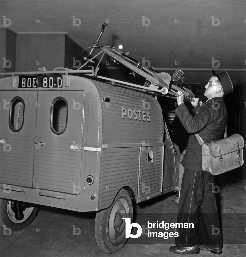 Image of Citroen 2Cv Van Used By Postman To Put A Buki