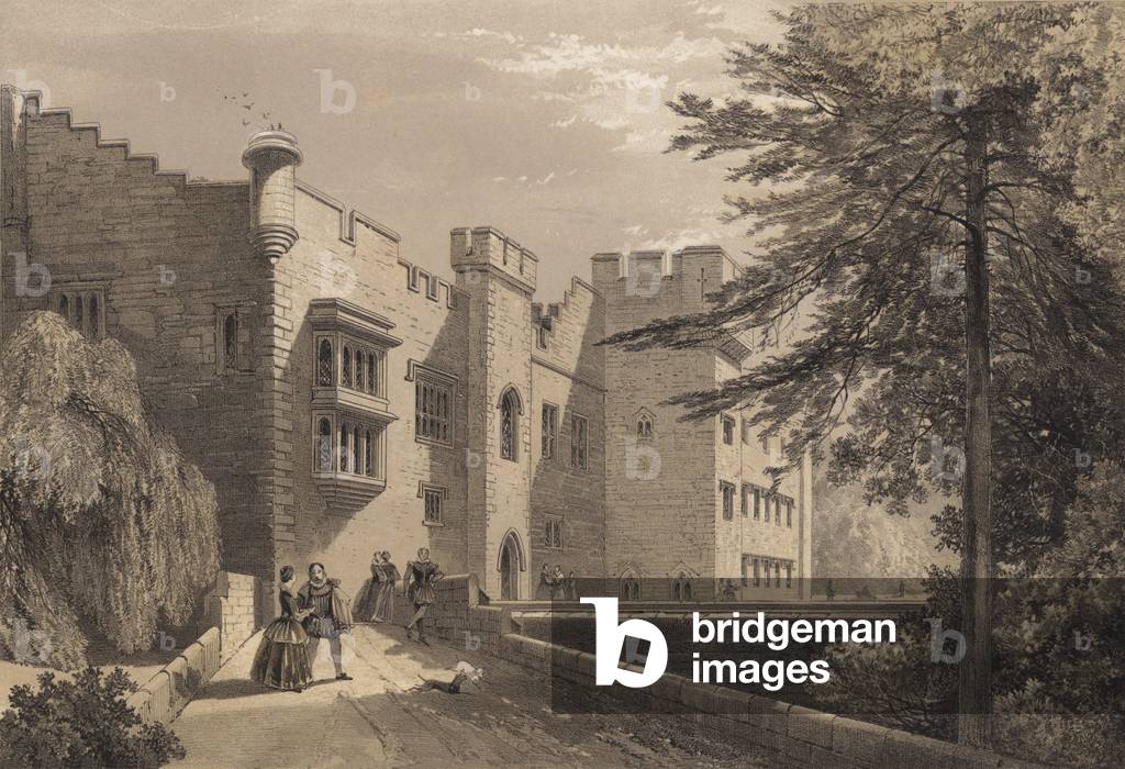 Immagine di Incisione "Brougham Hall" di Frederick William Hulme, b/w