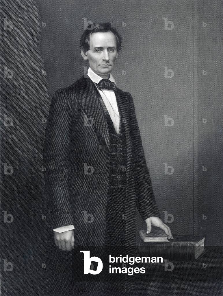 Abraham Lincoln, U.S. Präsident, zu Beginn seiner politischen Karriere (Stich)