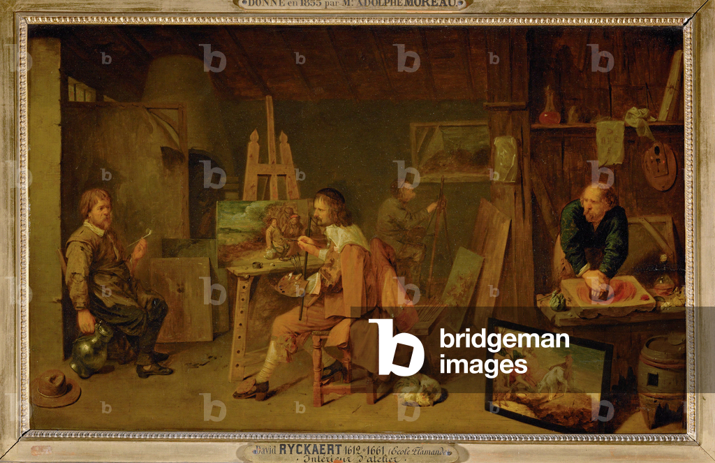 Bild von Gemälde "Maler in ihrem Atelier ..." von David III Ryckaert