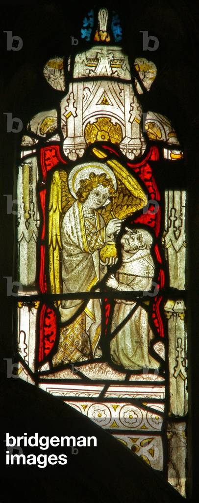 Window Nw2 depicting the angelic Hierarchy: Archangel (stained glass) by English Artist
